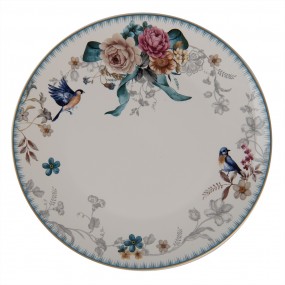 2PIRFP Dinner Plate Ø 26 cm White Pink Porcelain Flowers Round