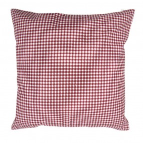 2ROR21 Cushion Cover 40x40 cm Red White Cotton Roses Square Pillow Cover