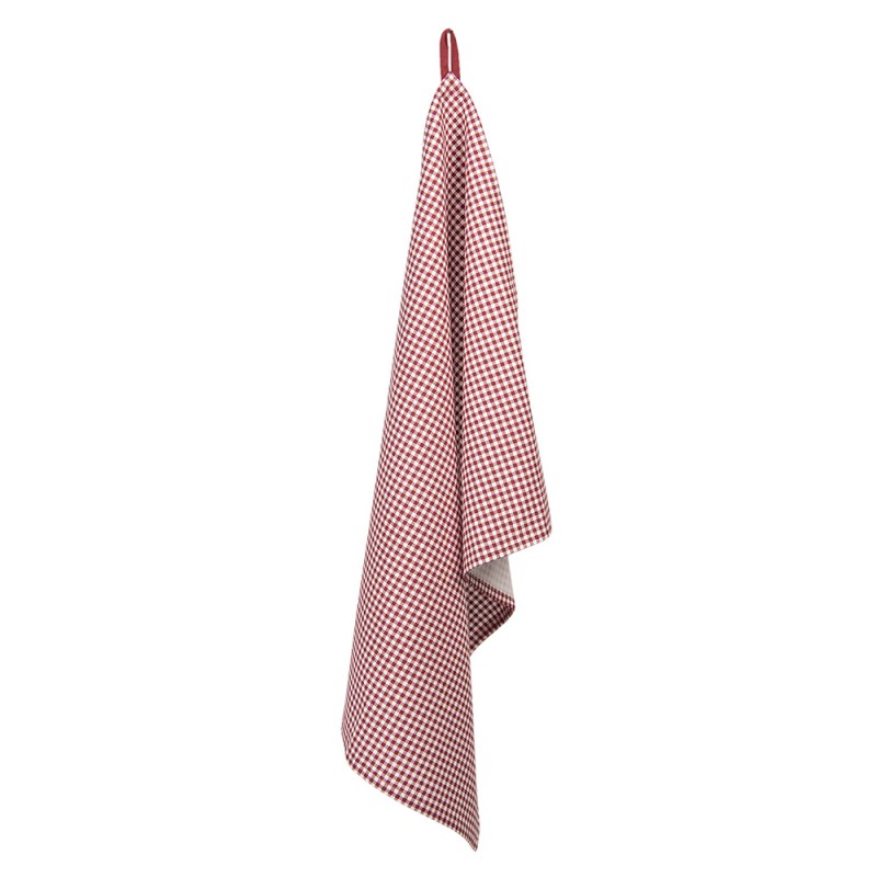 ROR42C-2 Tea Towel  50x70 cm Red White Cotton Diamond Rectangle Kitchen Towel