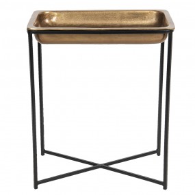 250420L Table d'appoint 53x54x62 cm Couleur cuivre Aluminium Rectangle