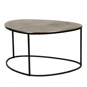 250421L Coffee Table 92x70x47 cm Gold colored Aluminium Side Table