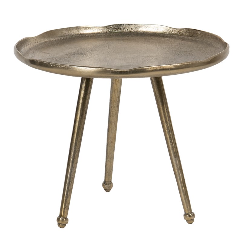 50425L Side Table Ø 69x52 cm Gold colored Aluminium Round