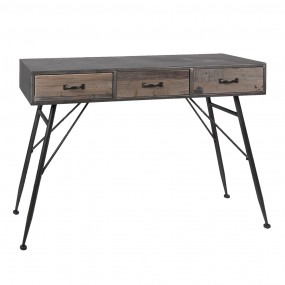 250516 Side Table 116x40x80 cm Grey Iron Wood Rectangle Console Table