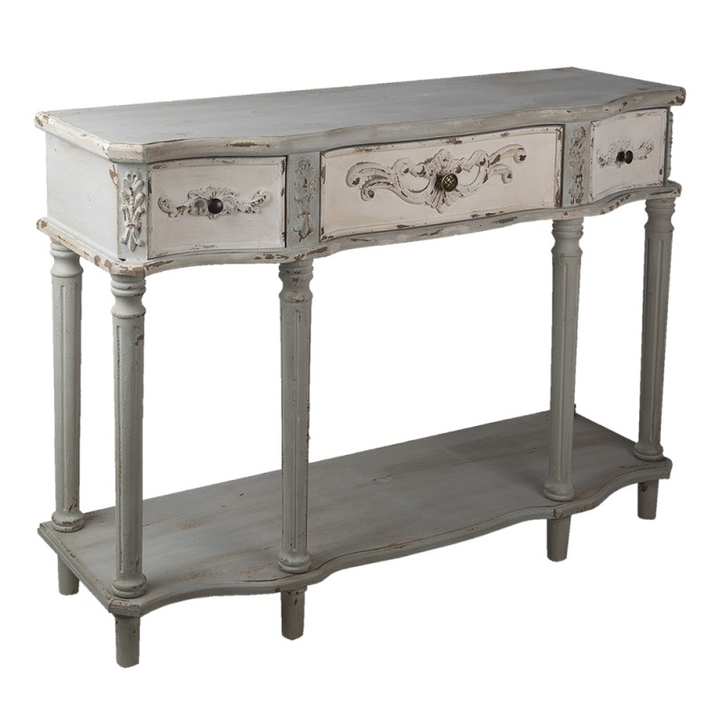 5H0483 Side Table 120x38x85 cm Grey Wood Console Table