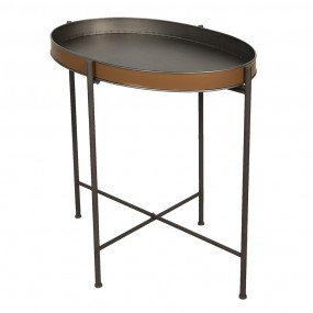 25Y0818 Side Table 69x47x66 cm Brown Iron Oval