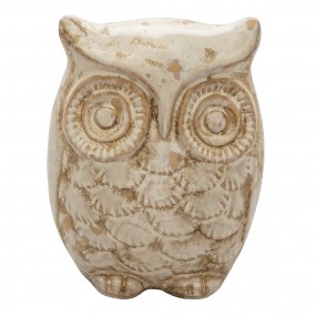 26CE1334 Figurine Owl 17 cm Beige Ceramic Home Accessories