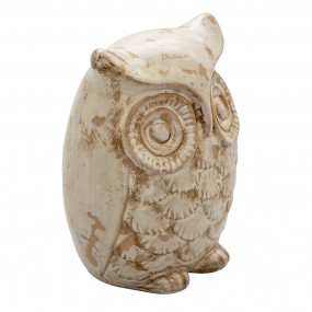 26CE1334 Figur Eule 17 cm Beige Keramik Wohnaccessoires