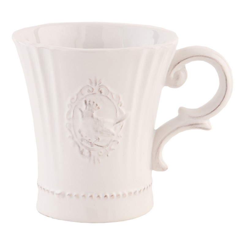 6CE0269 Tasse 300 ml Weiß Keramik Rund Kaffeebecher