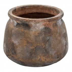 26TE0380 Vase Ø 21x16 cm Brown Terracotta Round Decorative Vase