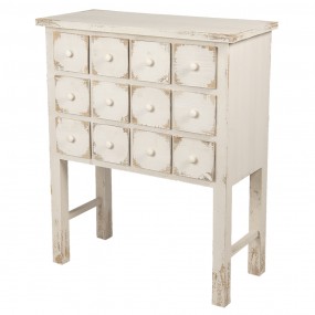 25H0445 Chest of Drawers 78x36x95 cm White Wood Rectangle Console Table