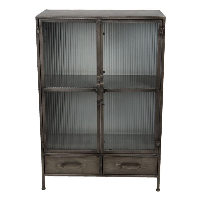 5Y0770 Display Cabinet 60x29x89 cm Brown Iron Rectangle Storage Cabinet