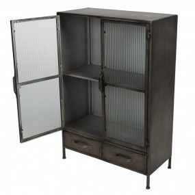 25Y0770 Display Cabinet 60x29x89 cm Brown Iron Rectangle Storage Cabinet