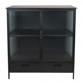25Y0771 Display Cabinet 90*38*102 cm Black Iron Rectangle