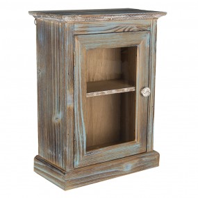 26H1999 Wall Cupboard 30*15*40 cm Brown Blue Wood Rectangle