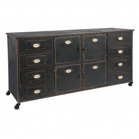 25Y0394 Chest of Drawers 152x44x86 cm Brown Iron Rectangle Pedestal Cupboard
