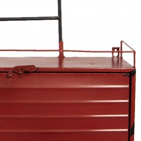 25Y0661 Wall Cabinet 97x16x77 cm Red Iron Bar Storage Cabinet