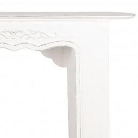 25H0380W Fireplace Surround 125x28x101 cm White Wood Rectangle Mantelpiece