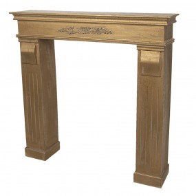 25H0381GO Fireplace Surround 100x22x99 cm Gold colored Wood Rectangle Mantelpiece