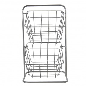 26Y4555 Basket Rack 22x22x41 cm Grey Metal Kitchen Baskets