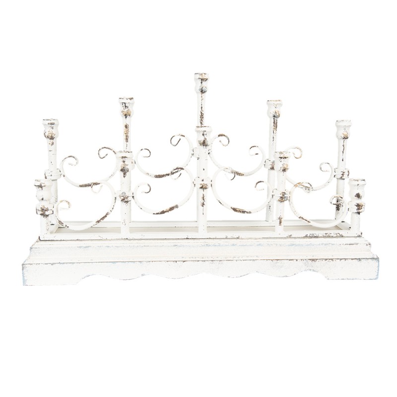 5Y0953 Candle holder 69x41 cm White Iron Candle Holder