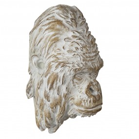 26PR4788 Statuetta Scimmia 30 cm Marrone Bianco  Poliresina Accessori per la casa