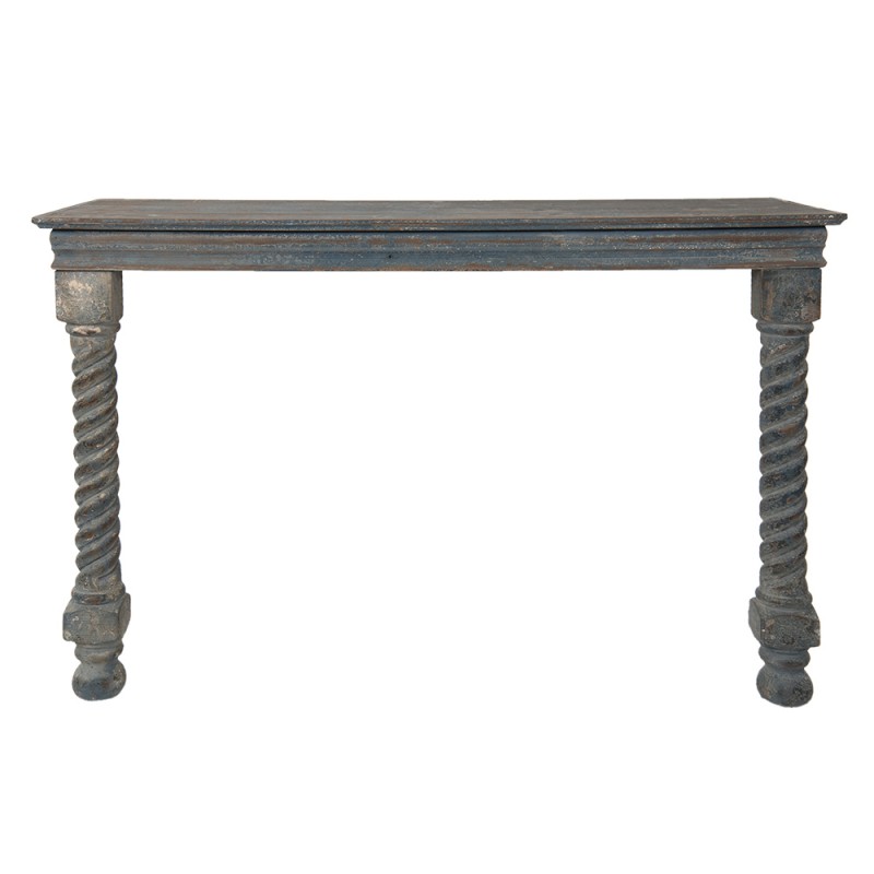 5H0532 Side Table 123x41x83 cm Brown Blue Wood Console Table