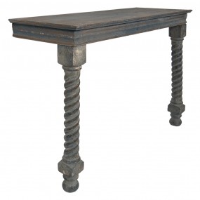25H0532 Side Table 123x41x83 cm Brown Blue Wood Console Table