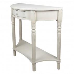 25H0534 Side Table 100x40x84 cm White Wood Console Table