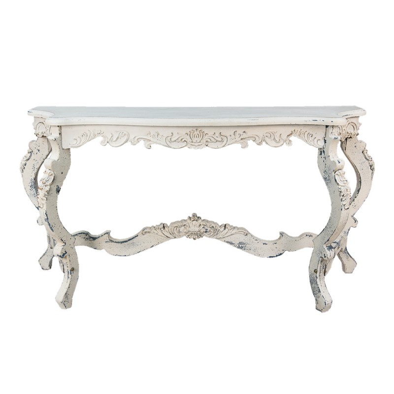 5H0546 Side Table 170x52x82 cm White Wood Console Table