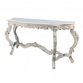 25H0546 Side Table 170x52x82 cm White Wood Console Table
