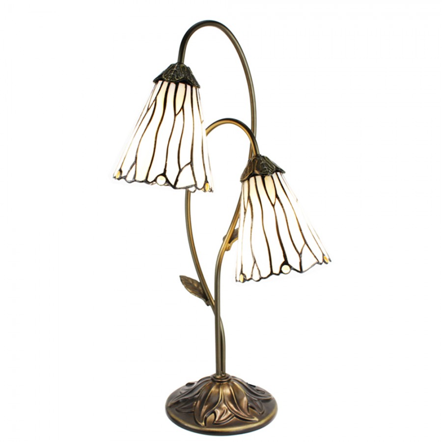5LL-9318 Lampenfuß Tischlampe Tiffany Ø 15x42 cm Braun Kunststoff  Lampensockel