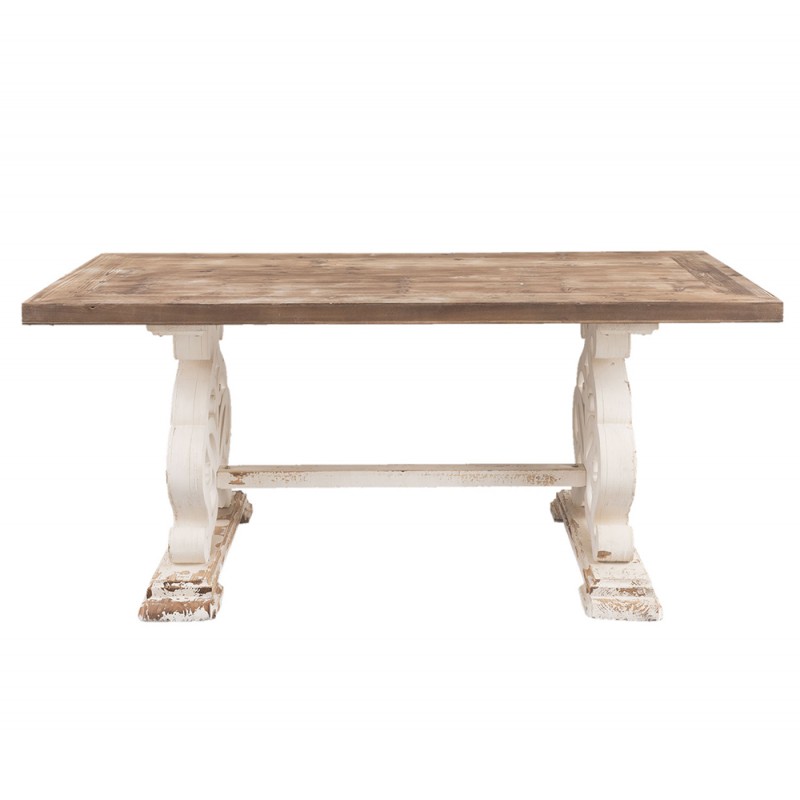 5H0357 Dining Table 180x90x82 cm Brown Wood Rectangle Table