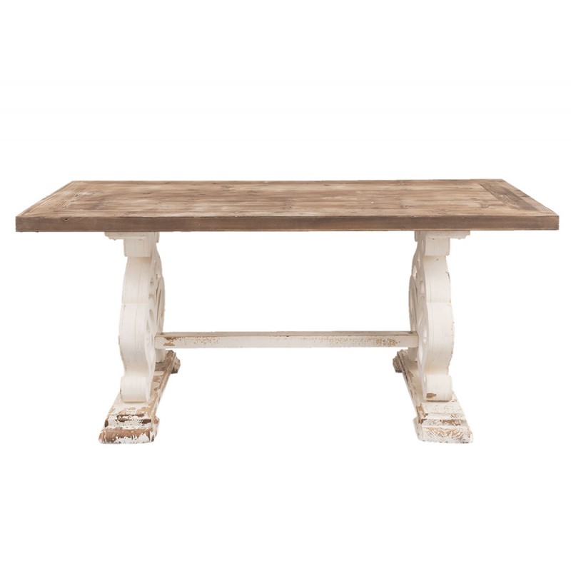 5H0357 Tavolo da pranzo 180x90x82 cm Marrone Legno  Rettangolo Tavolo