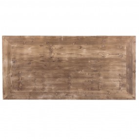 25H0357 Tavolo da pranzo 180x90x82 cm Marrone Legno  Rettangolo Tavolo