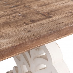 25H0357 Tavolo da pranzo 180x90x82 cm Marrone Legno  Rettangolo Tavolo