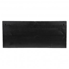 25H0518 Wall Rack 60x13x28 cm Black Wood Iron Wall Shelf