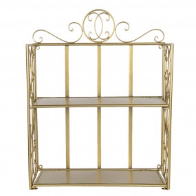26Y2799GO Wall Rack 41x18x53 cm Gold colored Iron Rectangle Wall Shelf