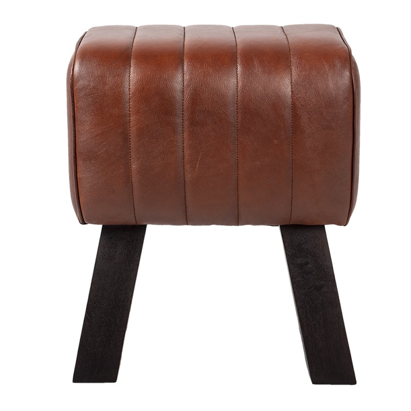 60960 Stool 38x26x48 cm Brown Wood Square Foot stool