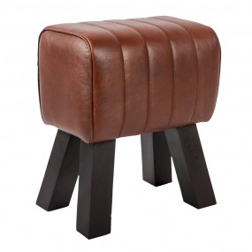 260960 Stool 38x26x48 cm Brown Wood Square Foot stool