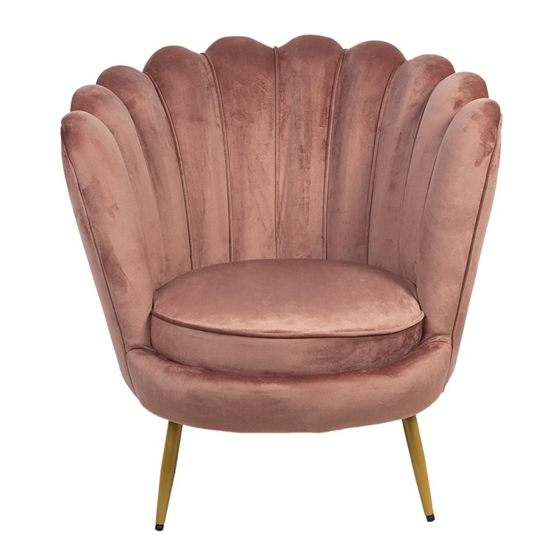 50457 Dining Chair 78x80x91 cm Pink Metal Chair