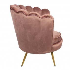250457 Dining Chair 78x80x91 cm Pink Metal Chair