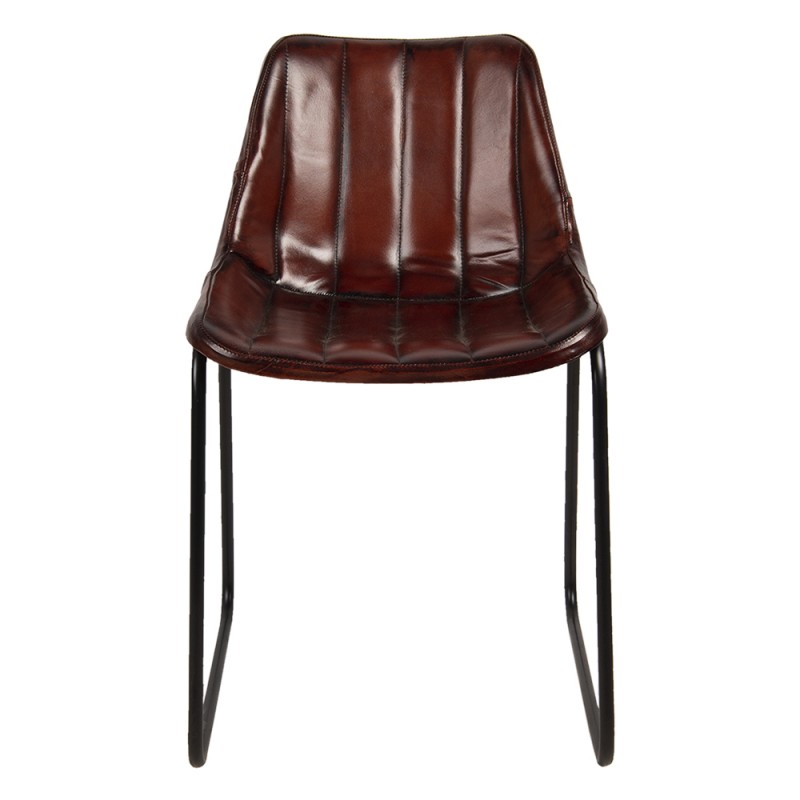 50513 Dining Chair 46x48x79 cm Brown Leather Chair