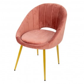250552P Dining Chair 58x65x85 cm Pink Iron Textile Chair