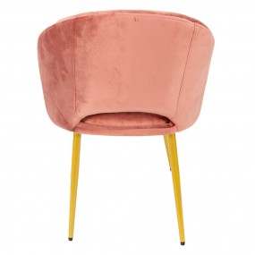 250552P Dining Chair 58x65x85 cm Pink Iron Textile Chair