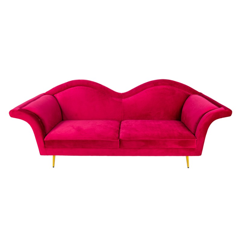 50563BU Bench 3-seater 3-Zits Red Wood Sofa