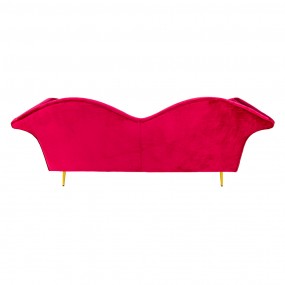 250563BU Bench 3-seater 3-Zits Red Wood Sofa