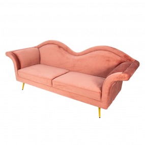 250563P Bench 3-seater 3-Zits Pink Wood Sofa