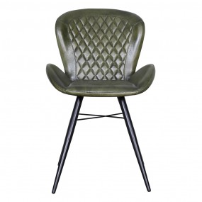 250729 Dining Chair 52x61x86 cm Green Leather Chair