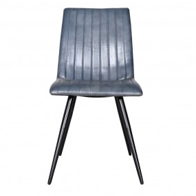 50730 Chair Grey Blue Leather