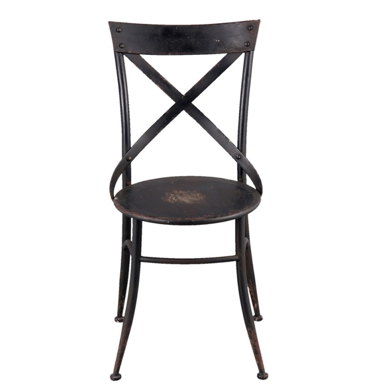 5Y0396 Dining Chair 41x41x88 cm Black Iron Chair